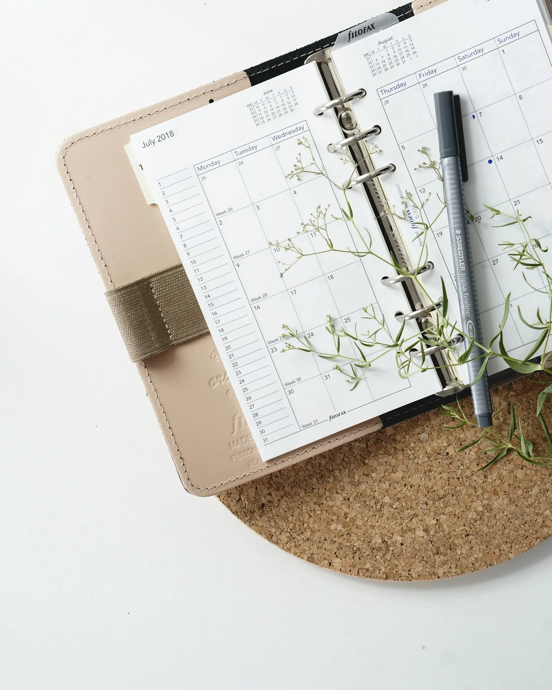 Kalender und Unterlagen für die gemeinsame Planung